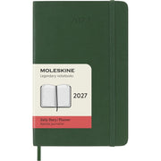 Moleskine Classic 12 Month 2027 Daily Planner, Soft Cover, Pocket (3.5 x 5.5), Myrtle Green, 400 pages