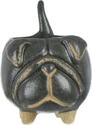 Stoneware Dish - Bull Dog Ring Holder/Dish Black by Homeportonline