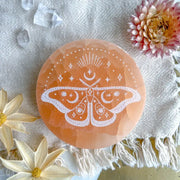"Butterfly" Peach Selenite Crystal