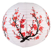 Paper Lantern 14in Patterned Japanese Plum Tree by Homeportonline