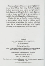 Color & Learn Easy Spanish Phrases for Kids