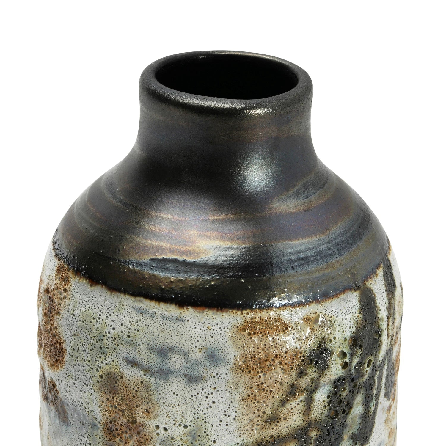 Vase Stoneware Reactive Glaze Multi Color by Homeportonline