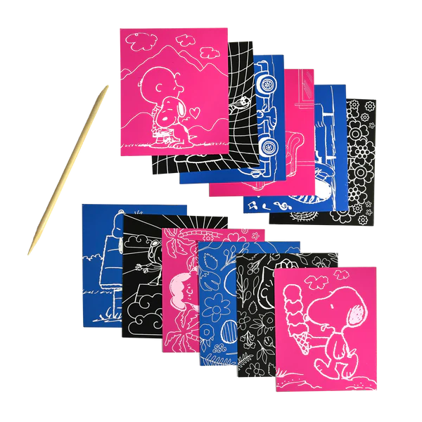 Ooly x Peanuts Scratch Art Kit 13 pc Set by Homeportonline