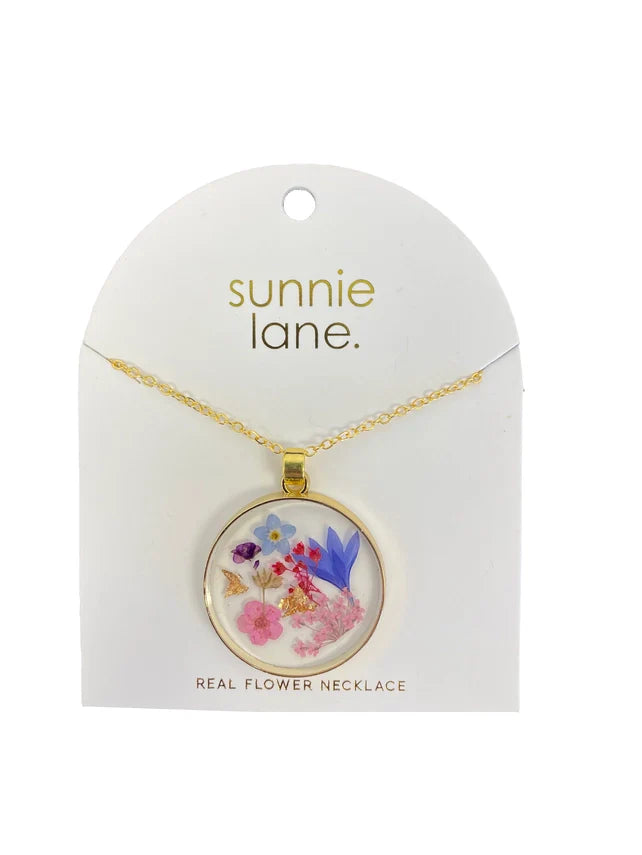 Pressed Flower Necklace - Made with Real Flowers