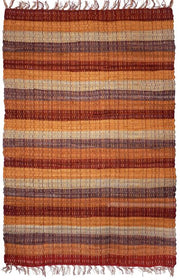 Lido Rag Rug Cotton Red 2' x 3' by Homeportonline