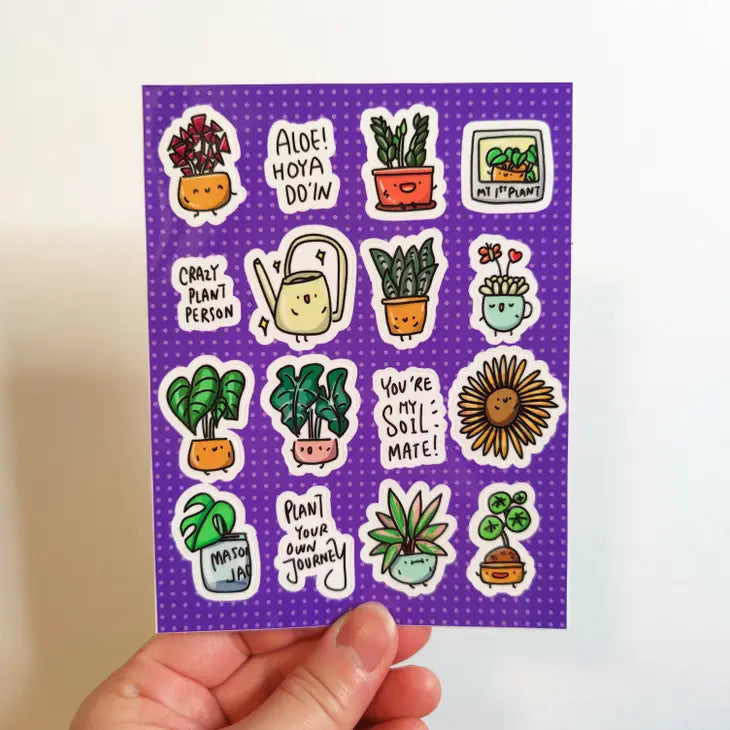 Plant Buddies Vinyl Sticker Sheet