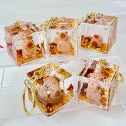 Keychain Charm Floaty Cube Capybara (Sold Individually) by Homeportonline