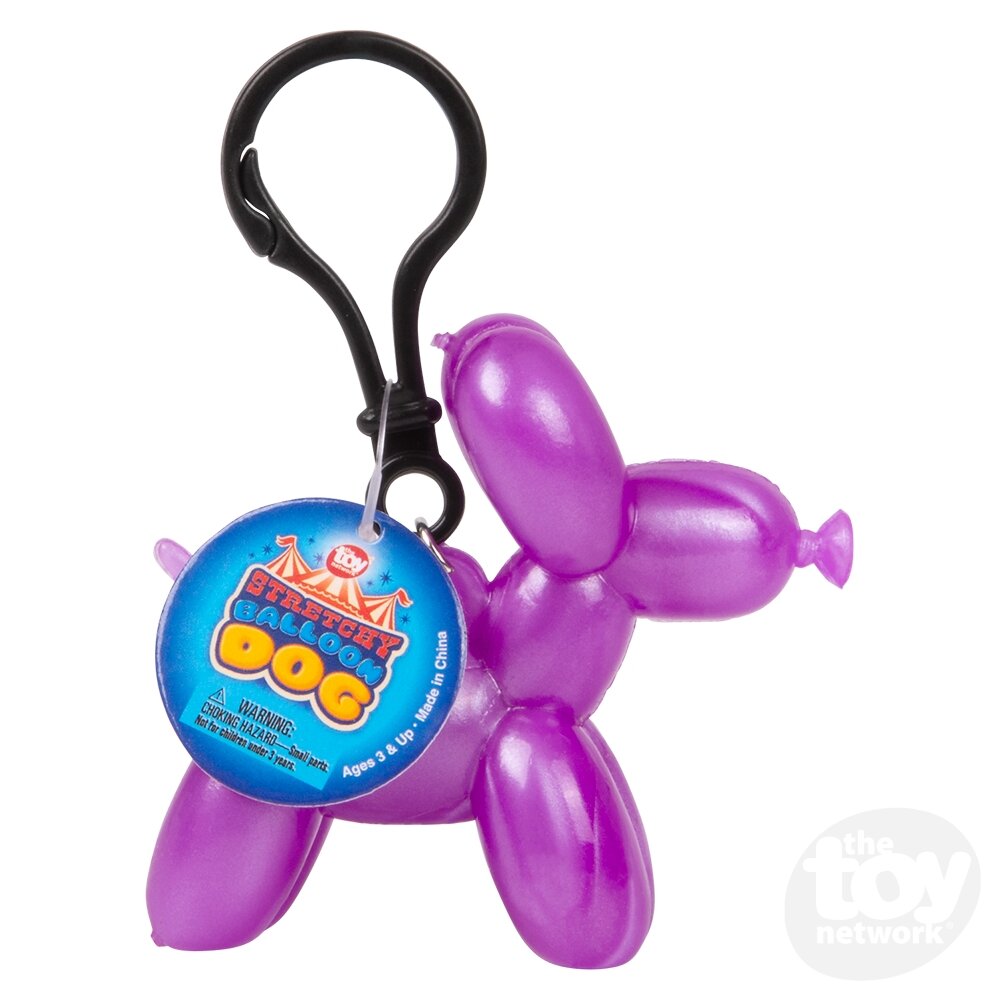 Stretchy Balloon Dog on Clip 2.4" (Sold Individually) by Homeportonline