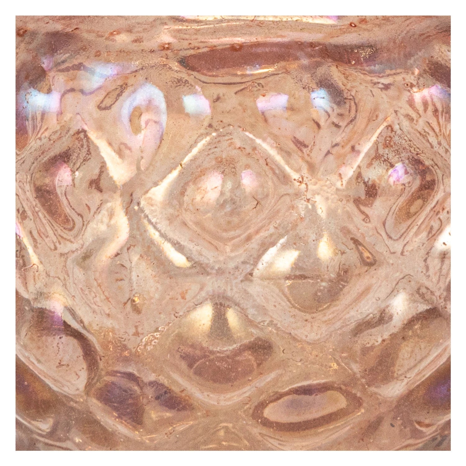 Vase Debossed Glass Amber Smallest 4" High by Homeportonline