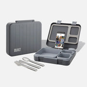 Lunchbox with Utensils - Cool Gray by Homeportonline