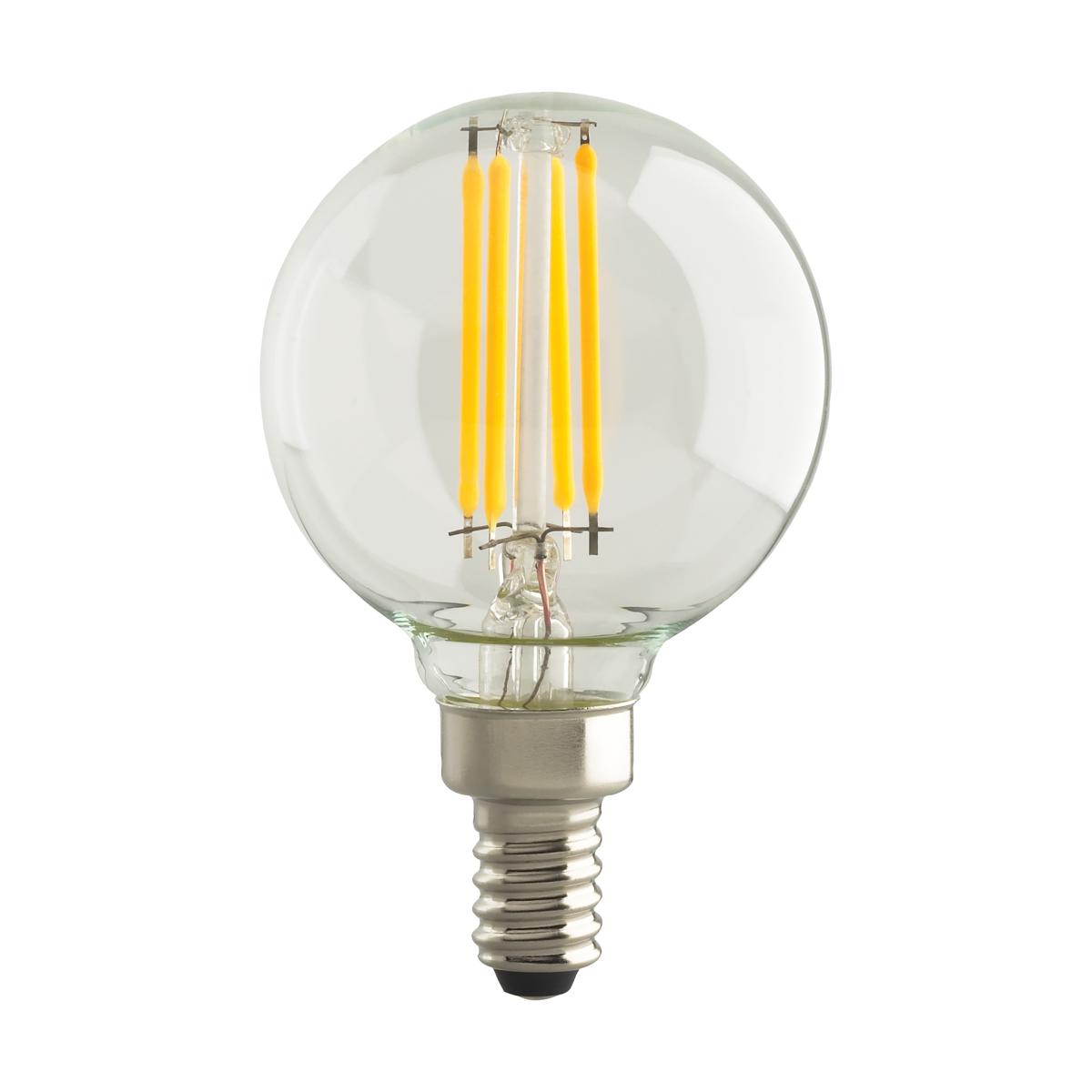 LED Light Bulb (2 Pack) 5.5W (60W Equivalent), G16.50 Globe, 500 Lumens, 2700K CCT by Homeportonline