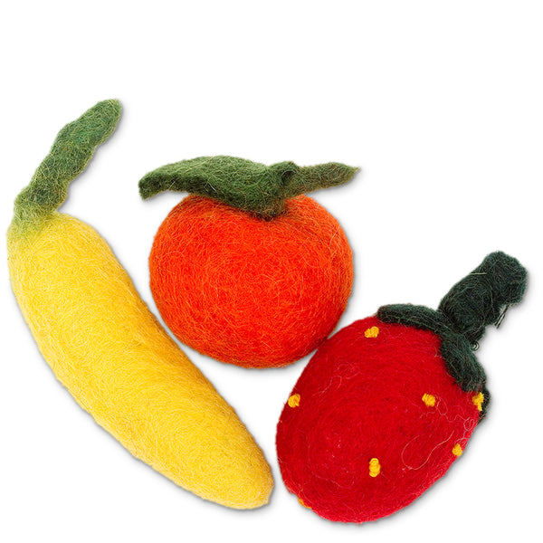 Cat Toy - Karma Cat Wool Fruits 3 pack by Homeportonline