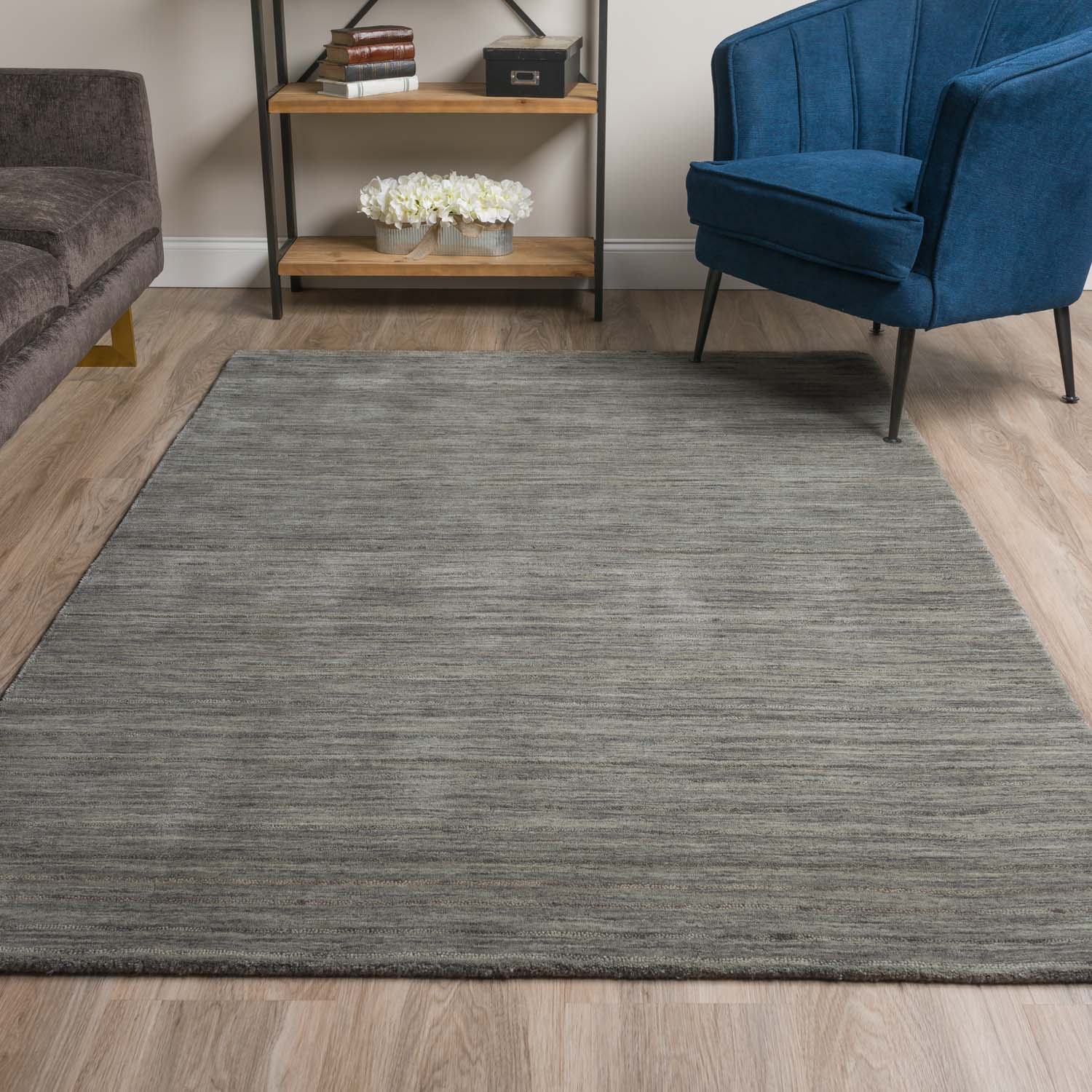 Rafia Rug Charcoal 5' X 7'6" by Homeportonline