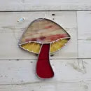 Stained Glass Mushroom Suncatcher