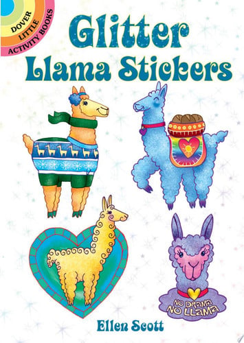 Glitter Llama Stickers