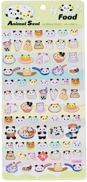 Stickers Panda Food Puffy by Homeportonline