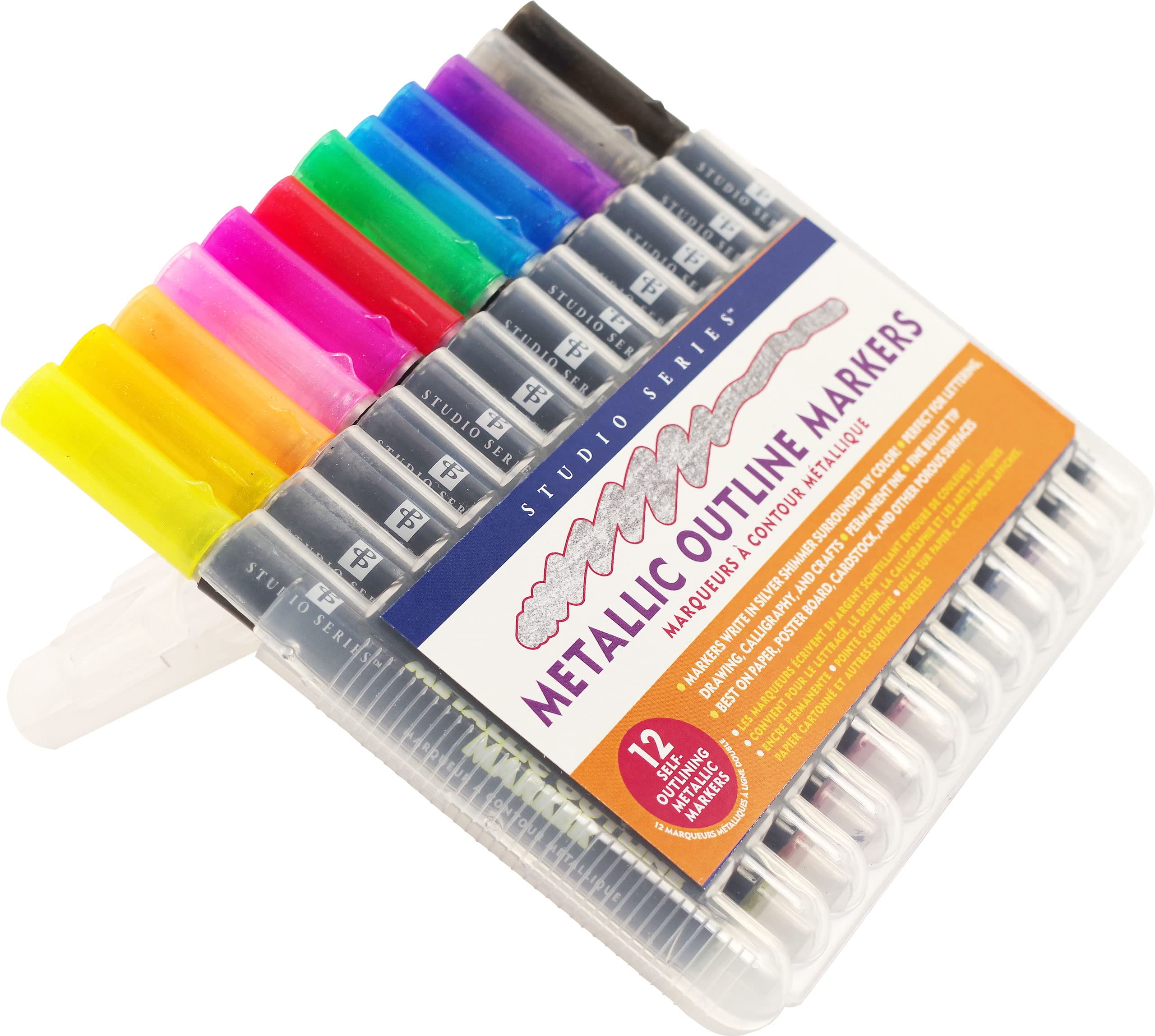 Art Center Markers Metallic Outline 12 Colors by Homeportonline