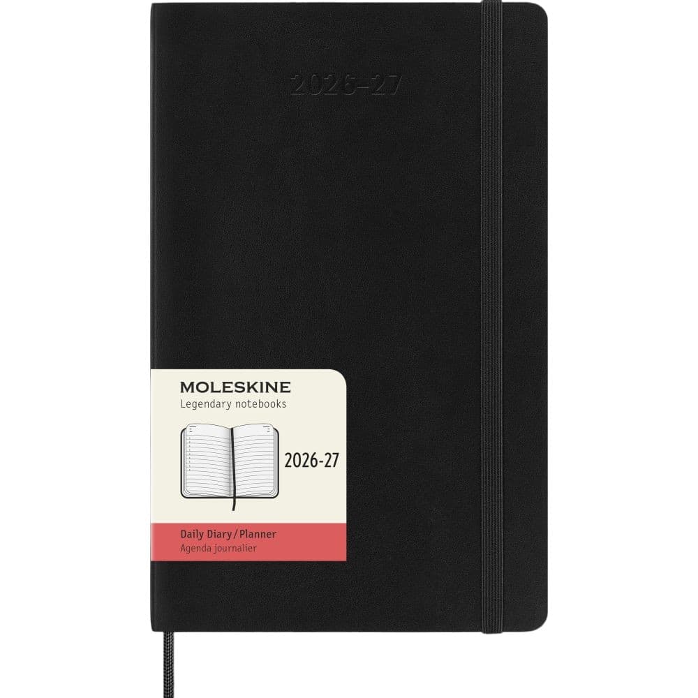 Moleskine Classic 18 Month 2026-2027 Daily Planner, Soft Cover, Large (5 x 8.25), Black, 608 pages
