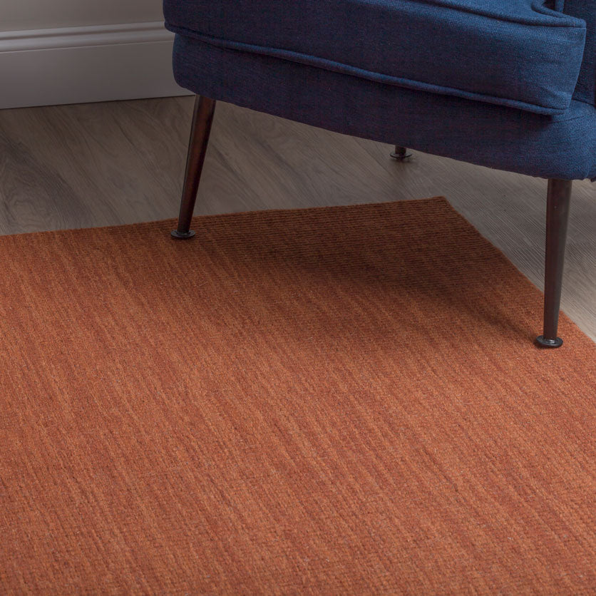 Monaco Boucle Wool Rug Paprika 3'6" x 5'6" by Homeportonline