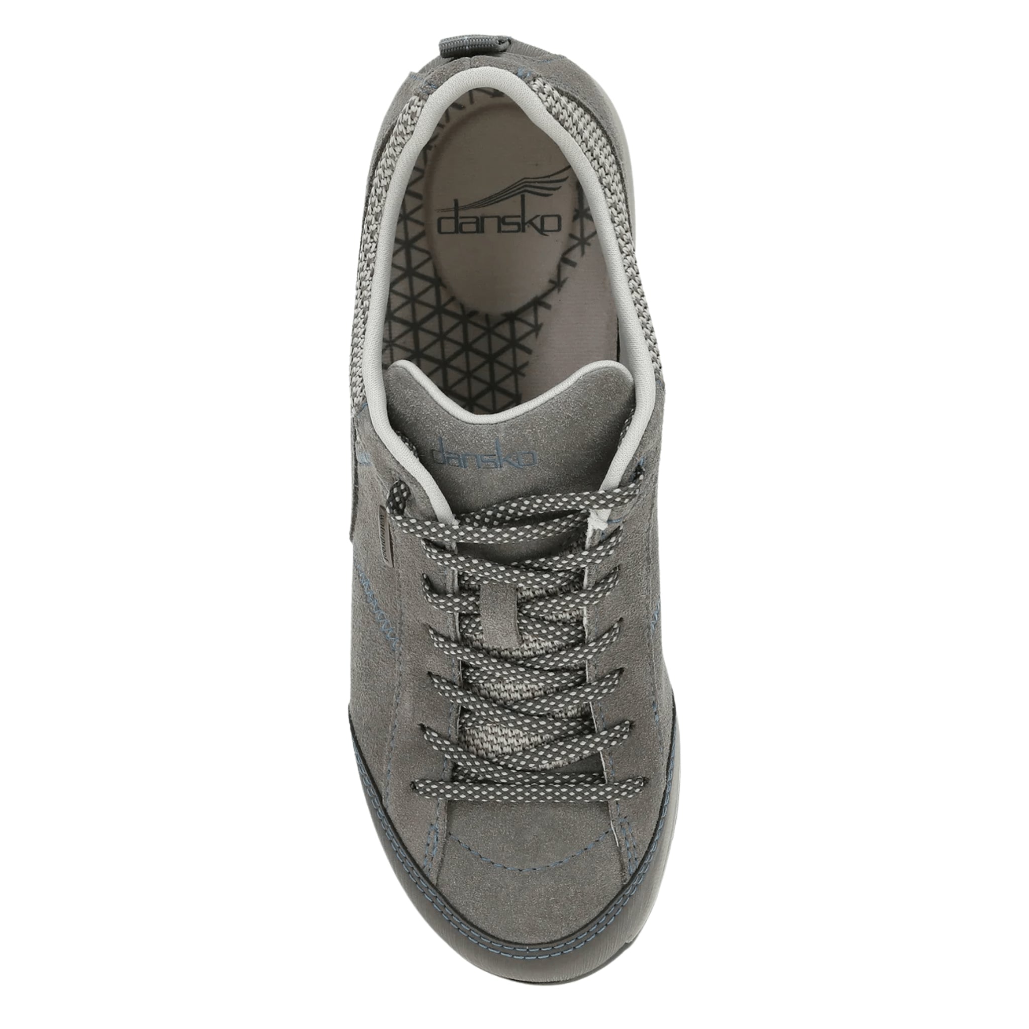 Dansko Women's Paisley Waterproof Sneaker - Grey/Blue Suede