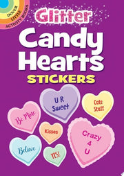 Glitter Candy Heart Stickers
