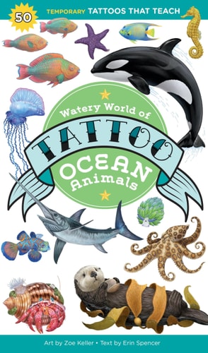 Watery World of Tattoo Ocean Animals 50 Temporary Tattoos That Teach