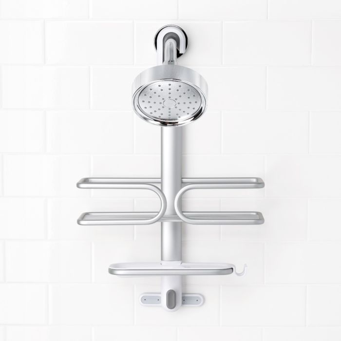 Compact Aluminum Shower Caddy by Homeportonline