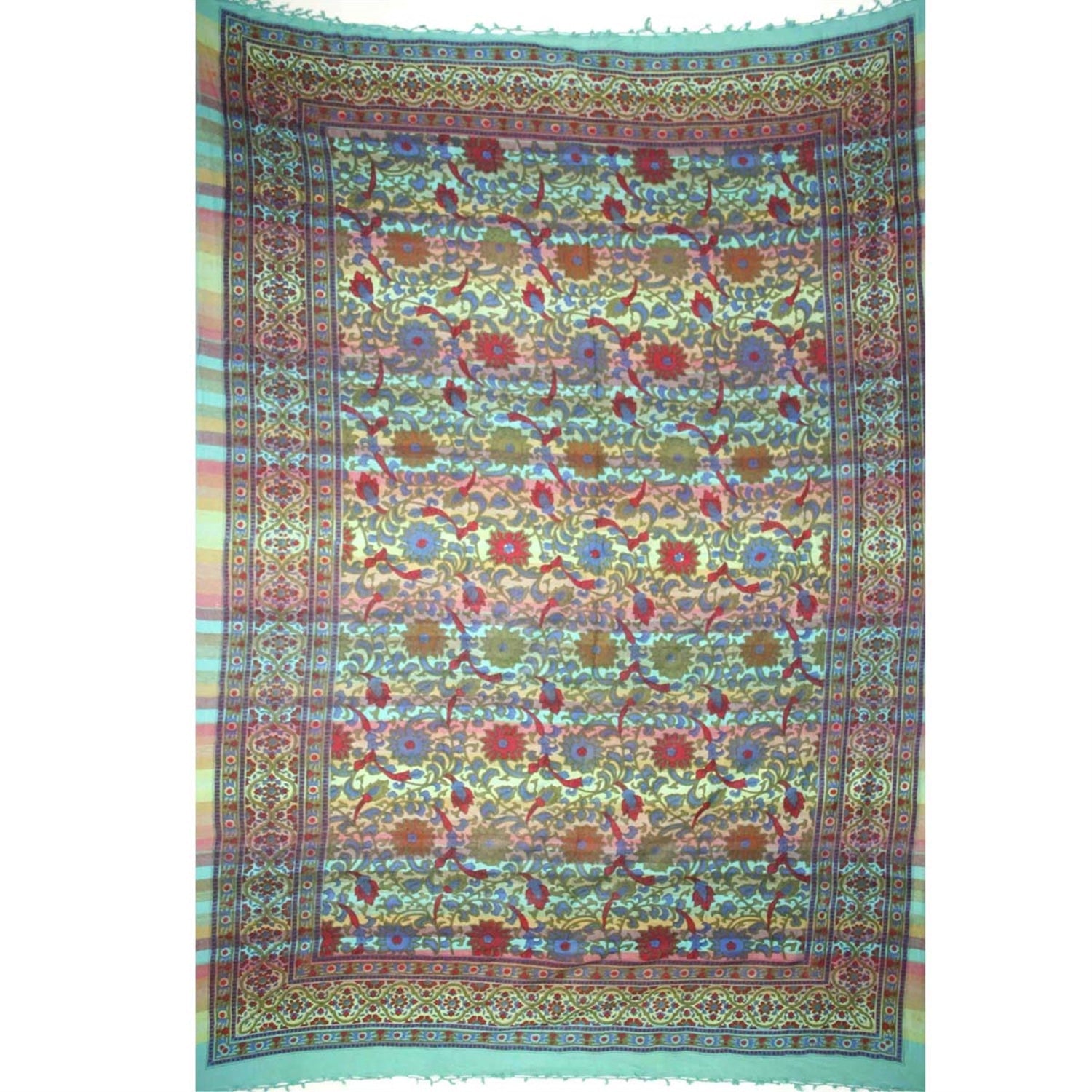 Tapestry Full Size Overprint Madras Sunflower Yellow by Homeportonline