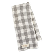 Checker Washed Waffle Dishtowel Dove Gray by Homeportonline