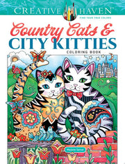 Creative Haven Country Cats & City Kitties Colorin