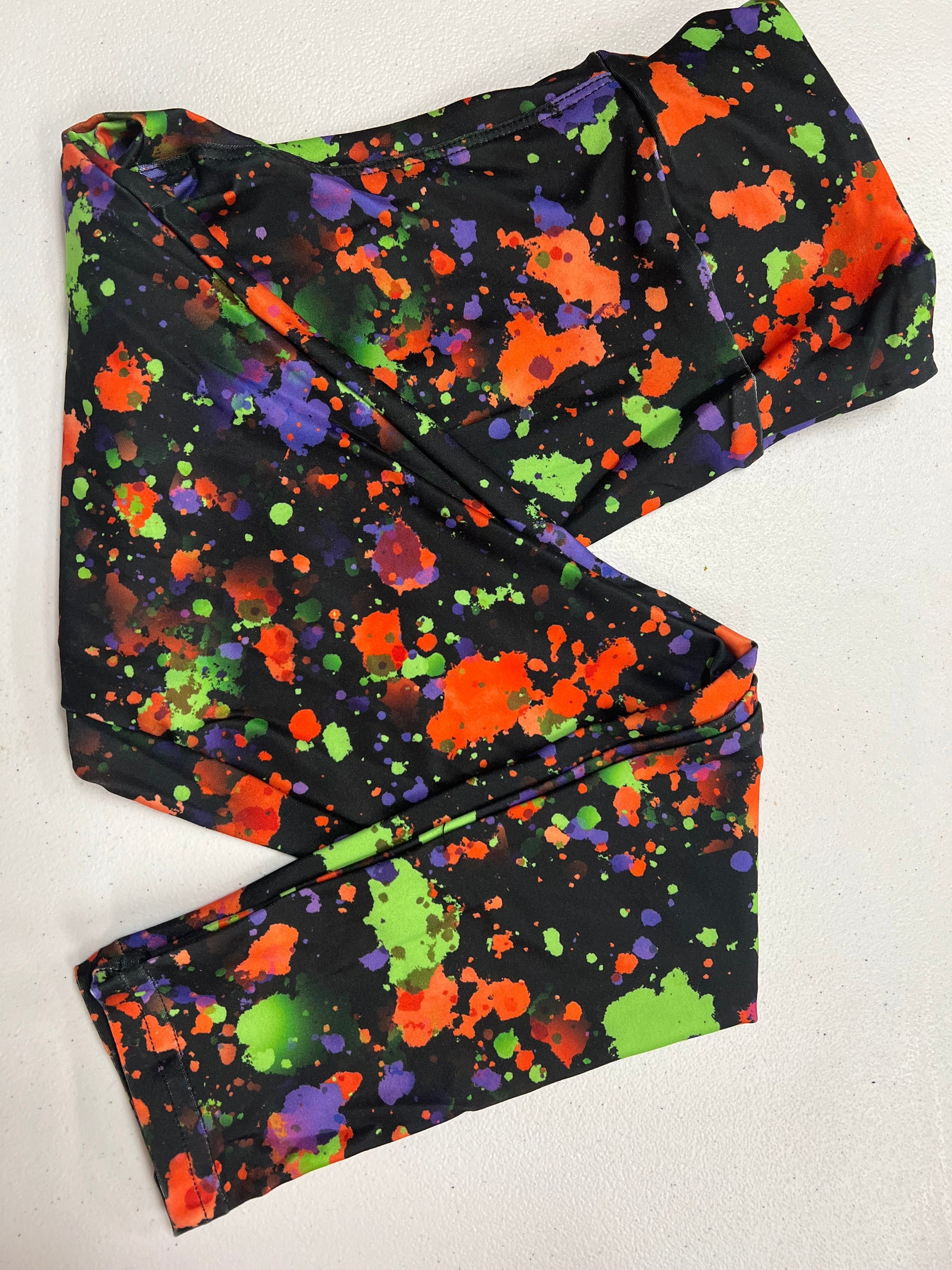 Hallow Splatter Full Length Leggings by SidePony Boutique