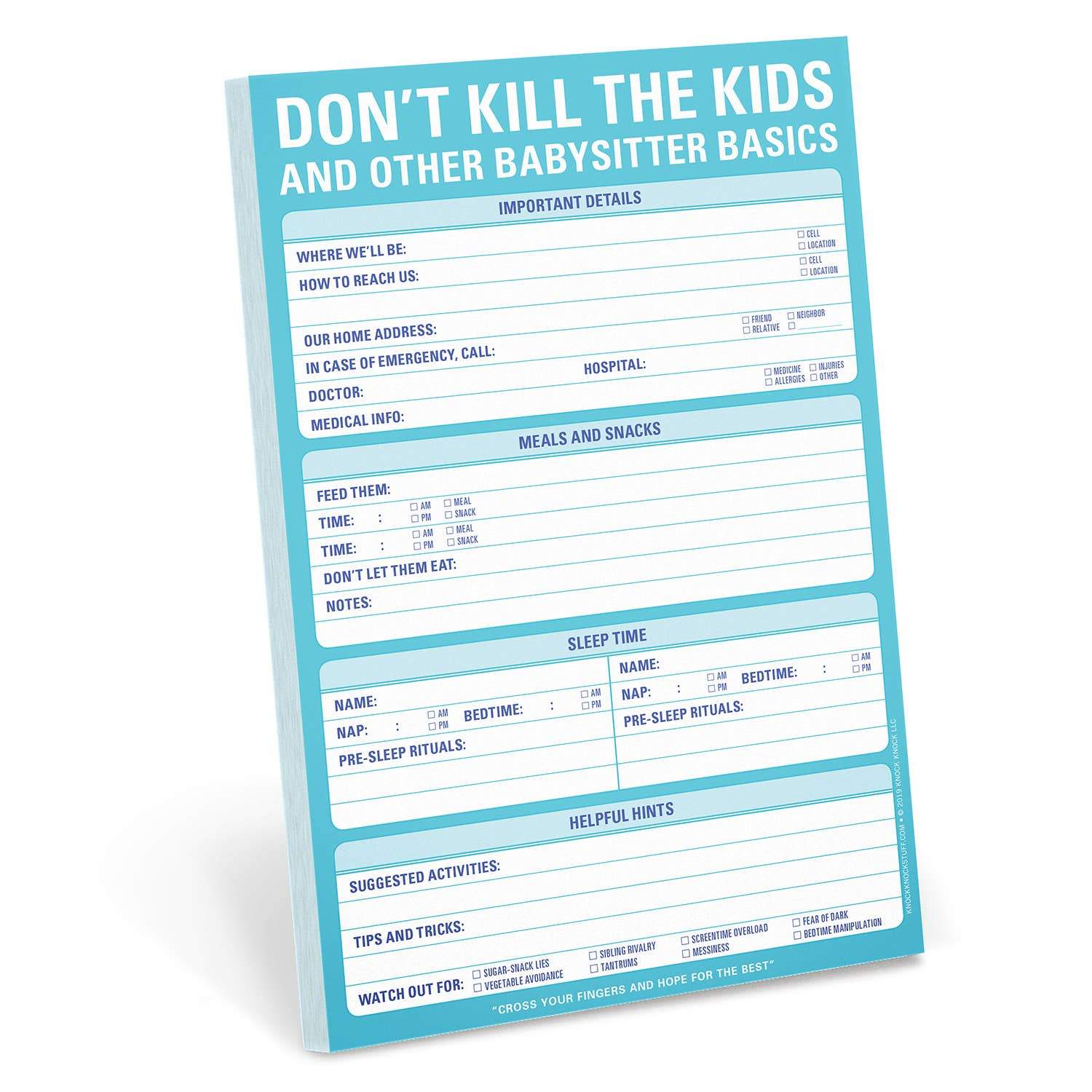 Knock Knock - Don't Kill the Kids Pad by SidePony Boutique