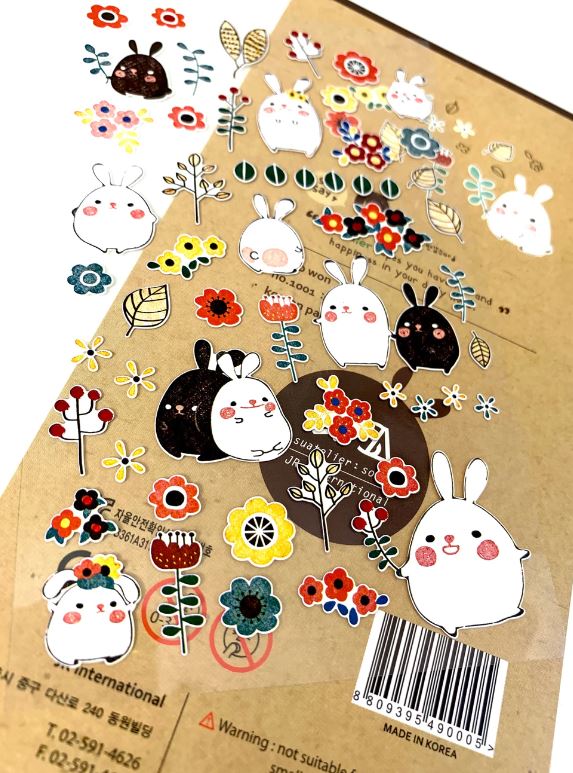 Stickers Bonny Bunnies & Flowers by Homeportonline