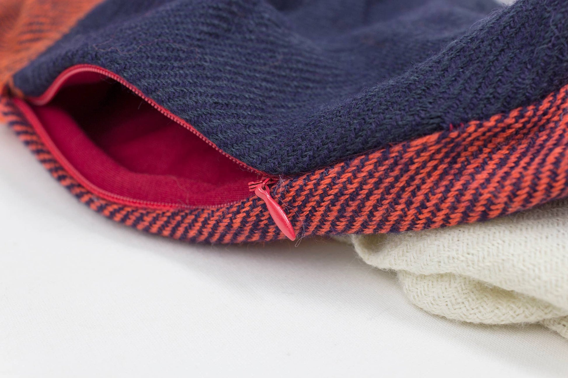 Stylish Plaid Infinity Scarf with Hidden Zipper: Muted Green & Red by SidePony Boutique