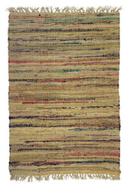 Sturbridge Rag Rug Cotton Khaki 2' x 3' by Homeportonline