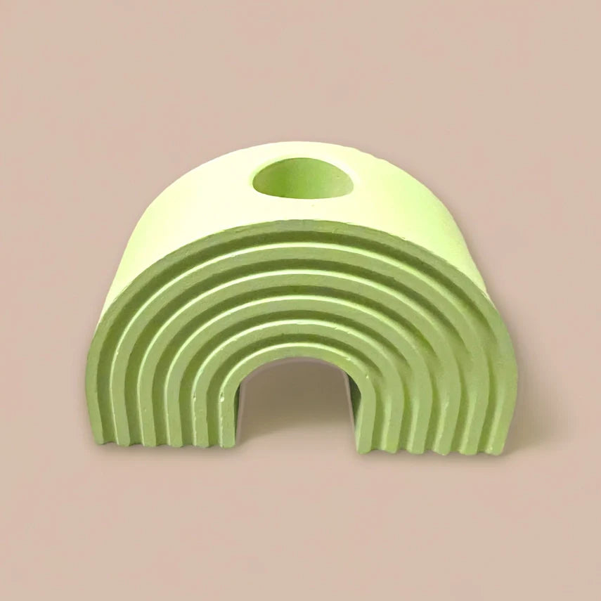 Rainbow Arch Concrete Tapered Candlestick Holder