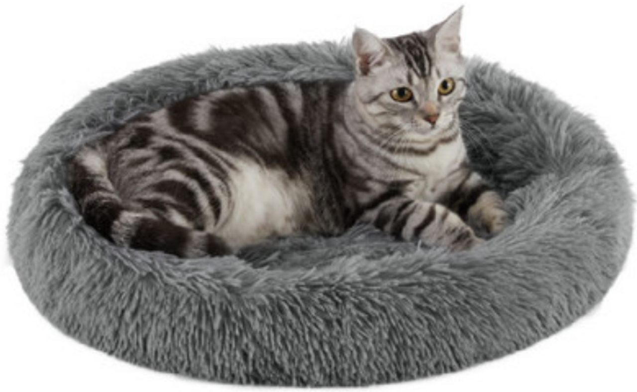 Outward Hound - Donut Cat Bed 21" x 19", Grey by Homeportonline