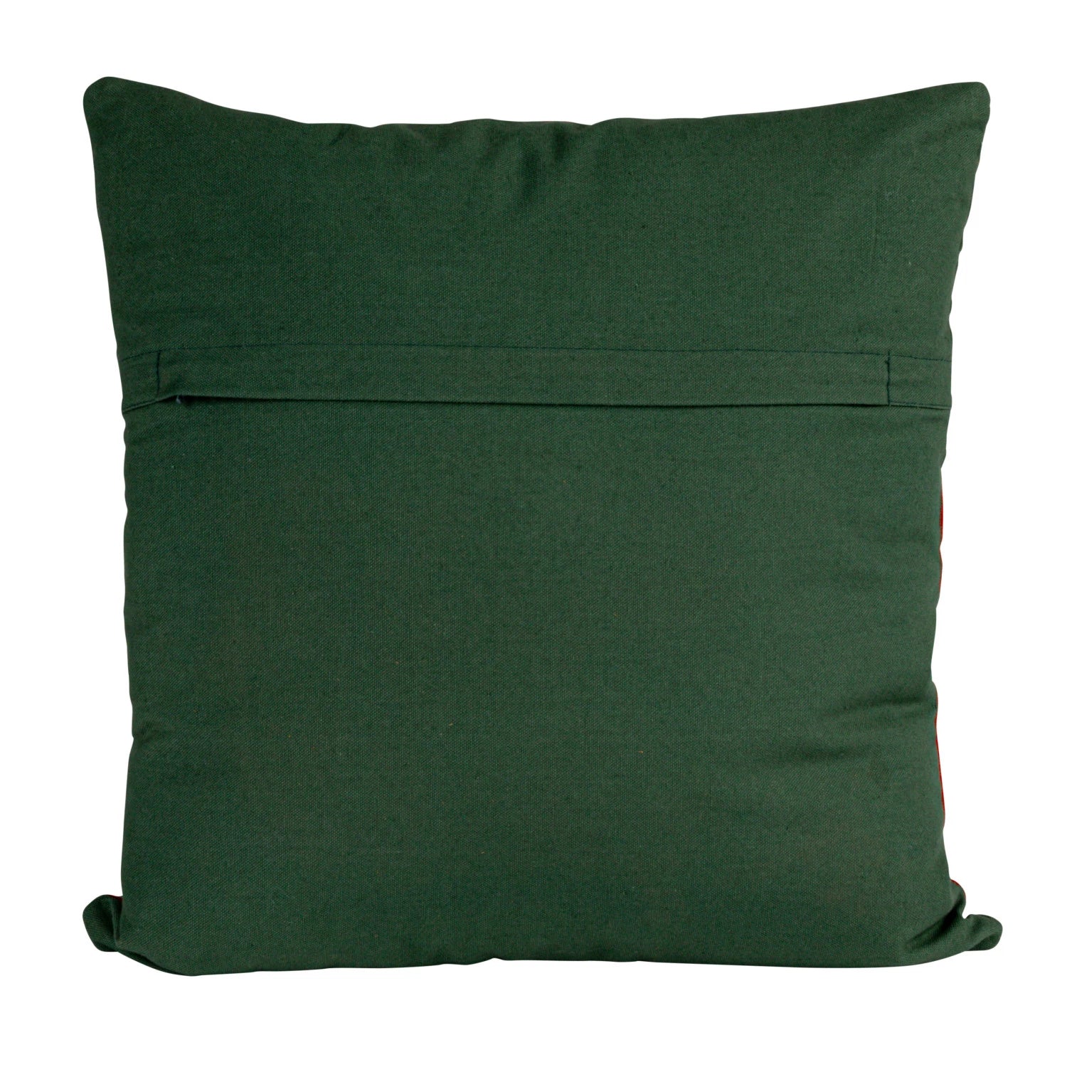 Pillow Cotton Embroidered Pattern Green 18" Square by Homeportonline