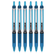 PILOT Precise V5 RT Refillable & Retractable Liquid Ink Rolling Ball Pens  Extra Fine Point (0.5mm) Turquoise Ink  6-Pack