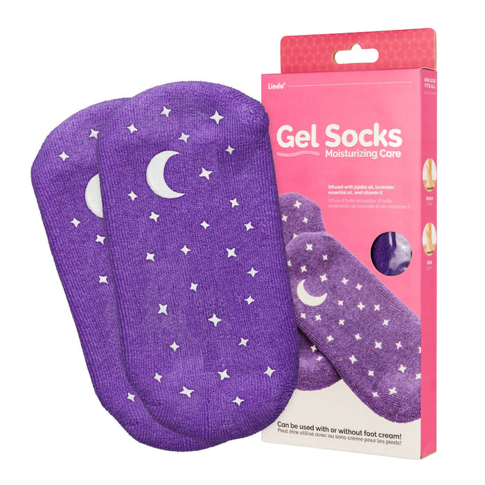 Gel Socks with Essential Oil Infused Gel Lining: Lavender in Purple