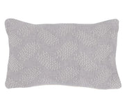 Pillow Lumbar Cotton Jacquard Grey & Cream Reversible 9" x 14" by Homeportonline
