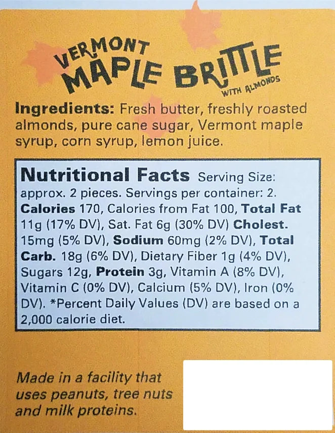 Maple Brittle with Almonds - Box