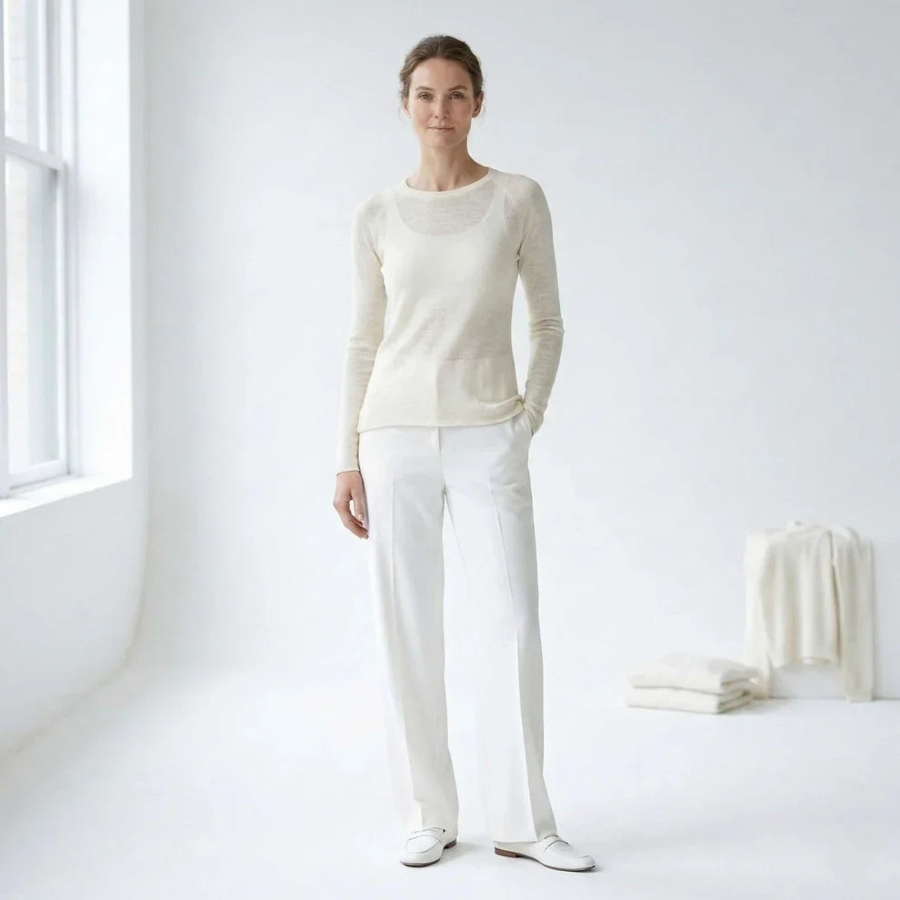 Lumusae Women's Sheer Cashmere Sweater
