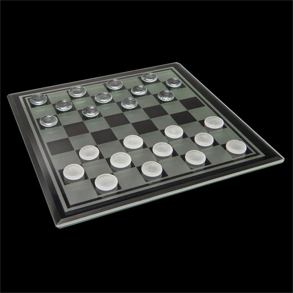 Game Chess & Checkers Glass Board by Homeportonline