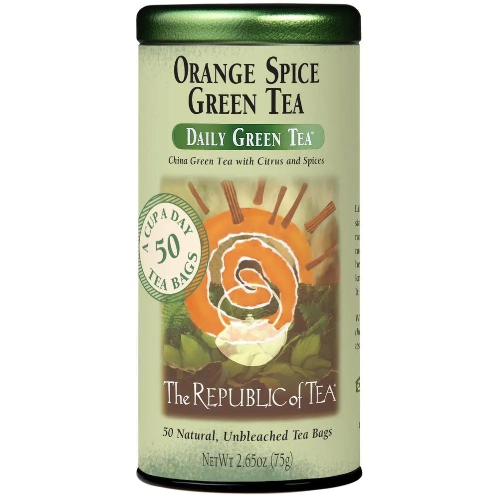 Daily Green Tea Tin - Orange Spice 50bags by Homeportonline