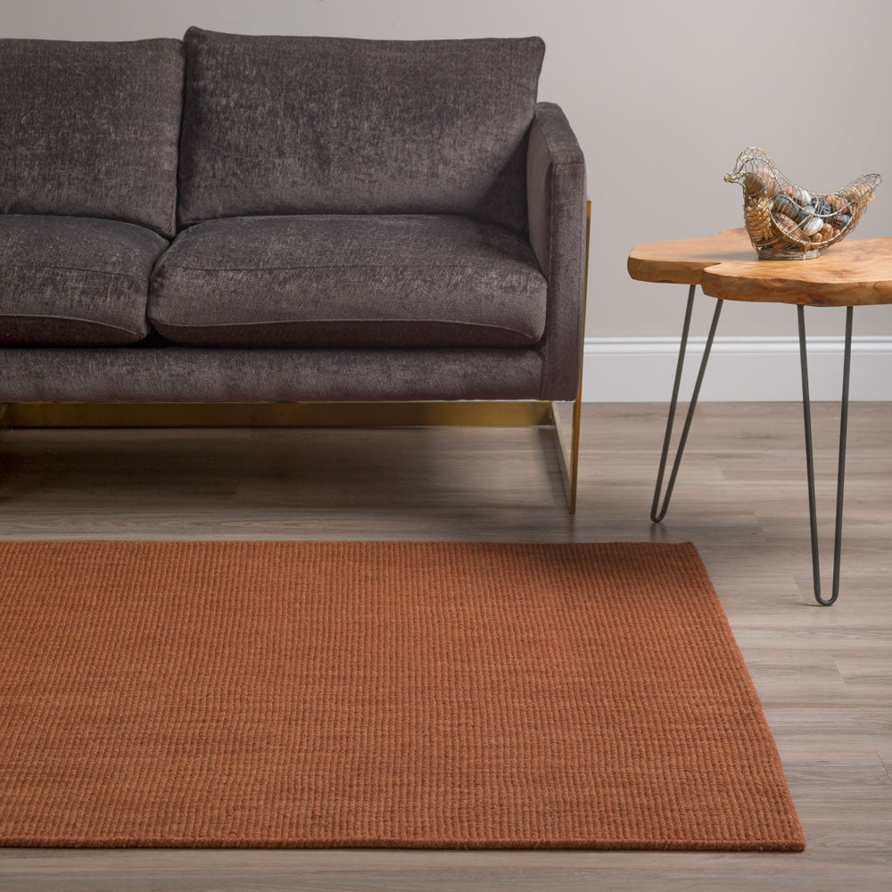 Monaco Boucle Wool Rug Paprika 3'6" x 5'6" by Homeportonline