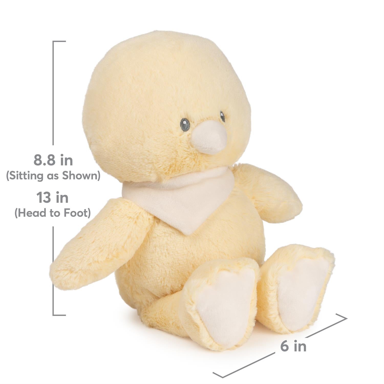 Plush Sustainable Duckling "Buttercup" Yellow 13" by Homeportonline