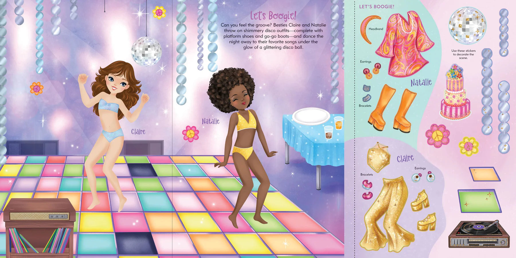 Sticker Doll Dress Up Book Dancers by Homeportonline