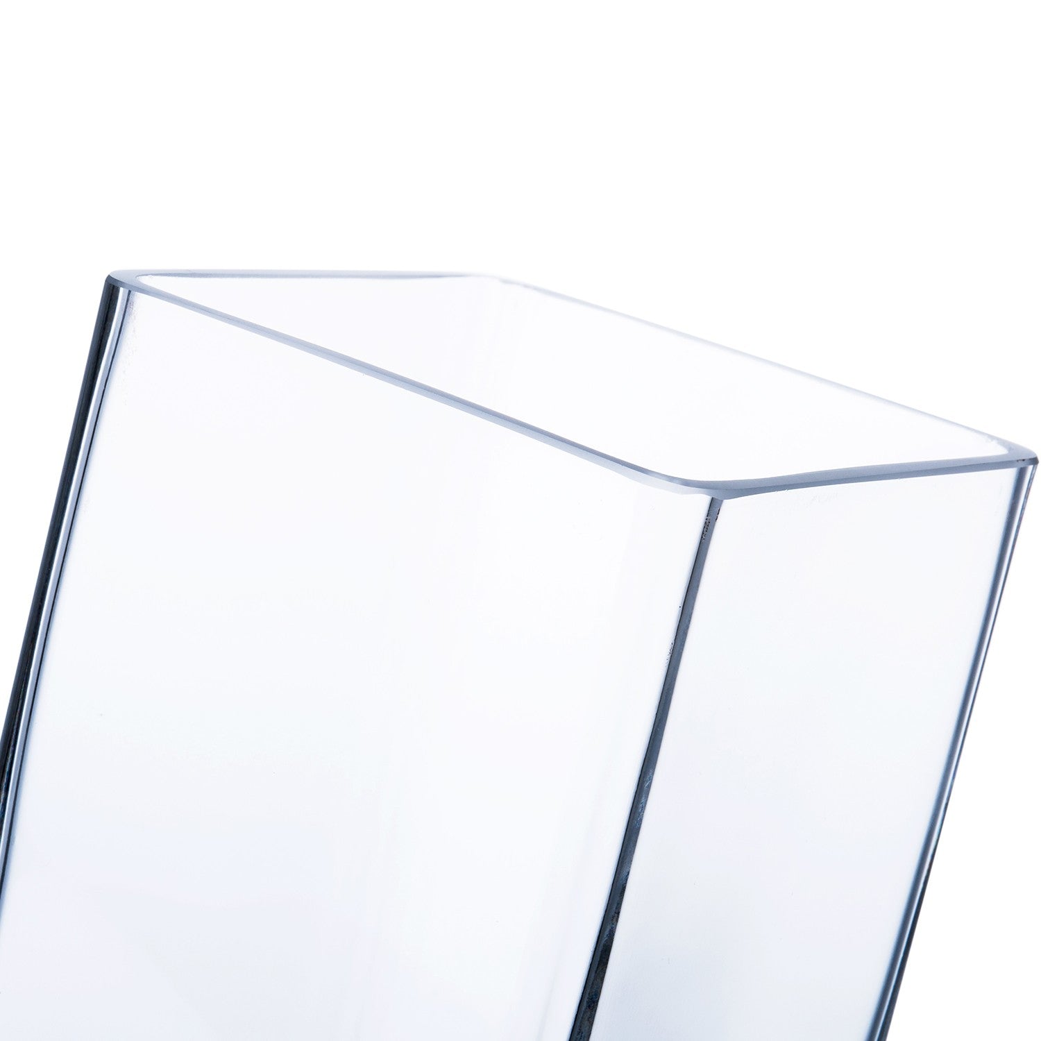 Clear Glass Vase Square 4x4x8in by Homeportonline