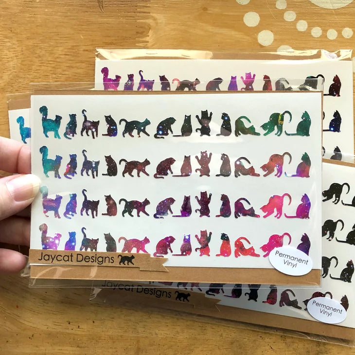 Tiny Galaxy Cat Stickers by Wild Lark